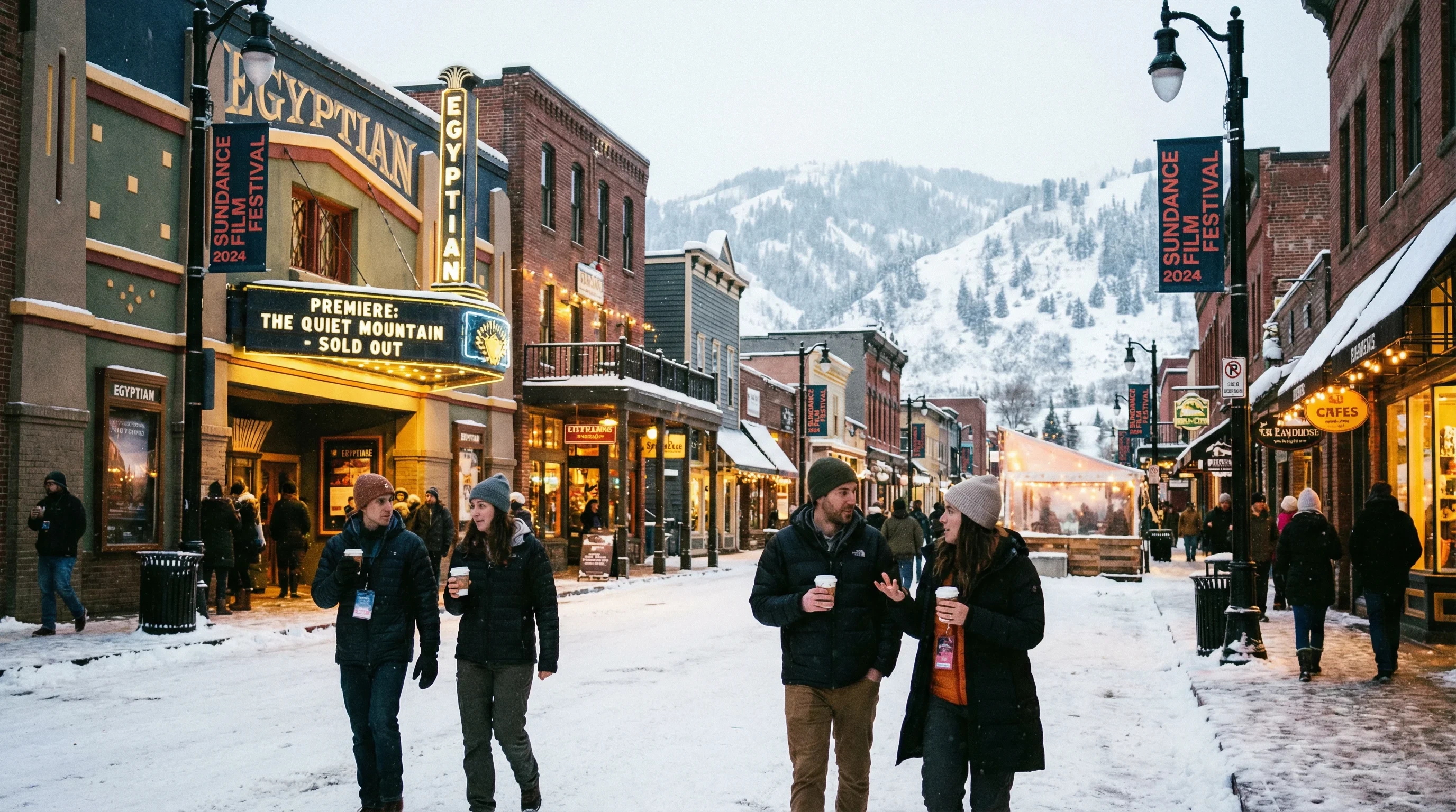 圣丹斯电影节帕克城雪景街道